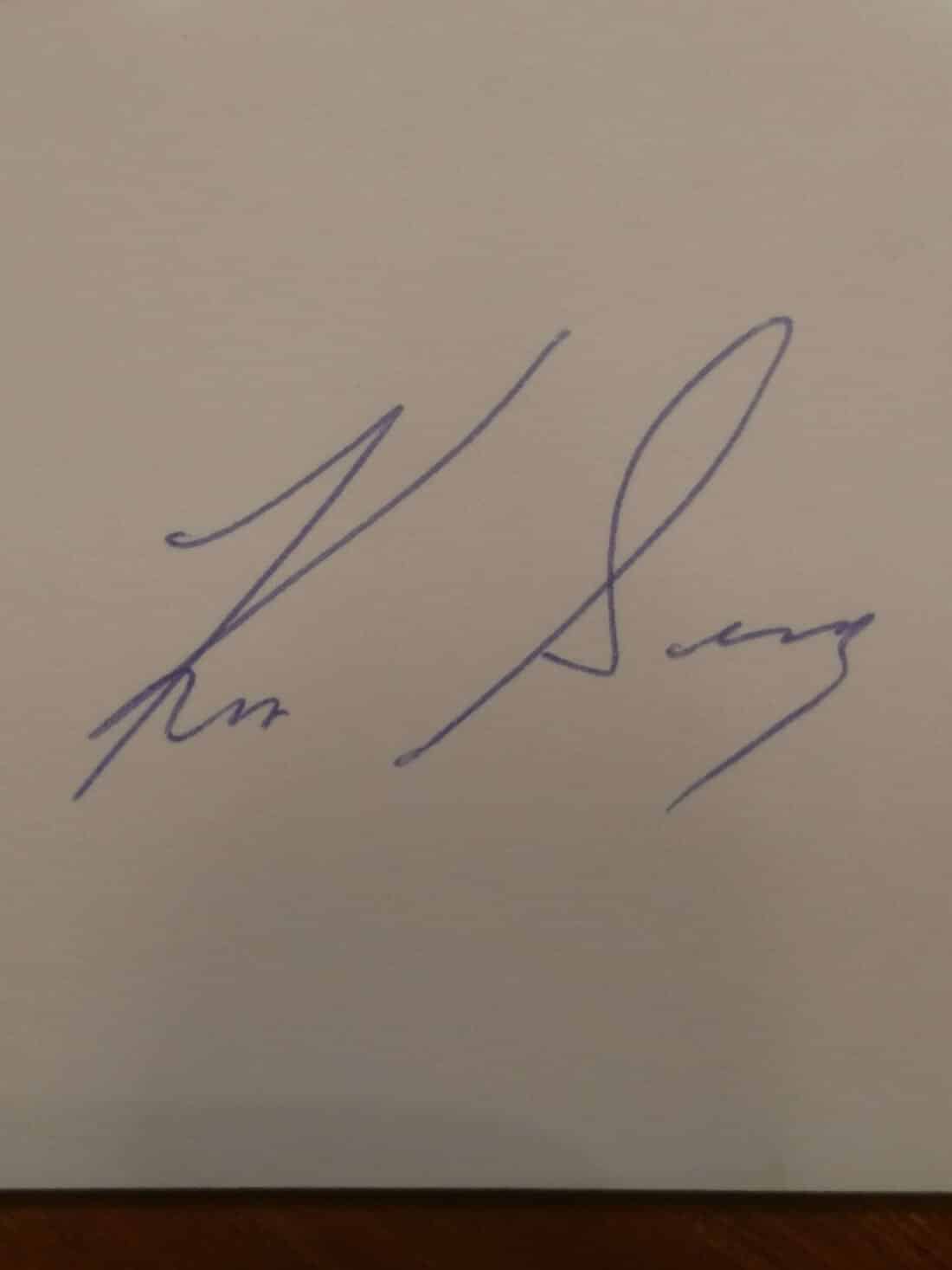 Ken Suarez Autograph