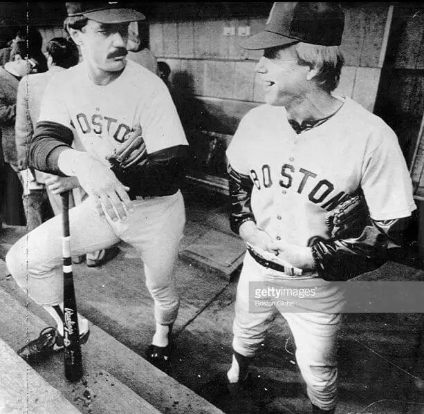 Walt Hriniak with legendary Red Sox player Dwight Evans