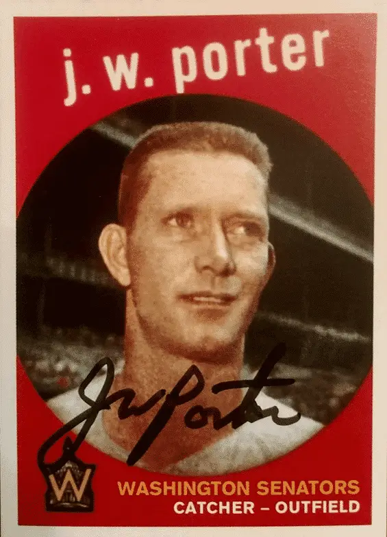 Autographed signed card from JW Porter