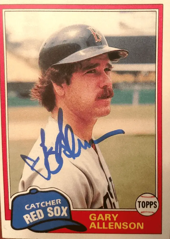 Gary Allenson autograph, signed card
