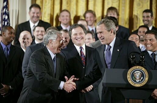 Jack McKeon and the President George W. Bush at the White House
