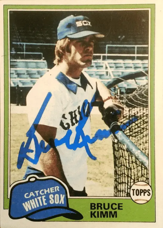 Bruce Kimm autographed card