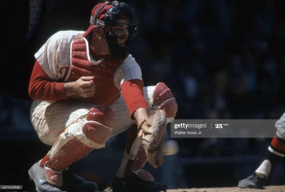 Clay Dalrymple philadelphia phillies catcher receiving a ball