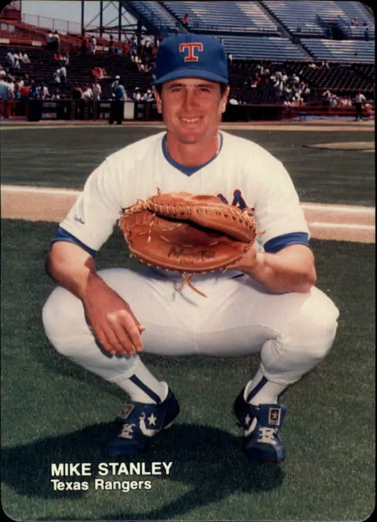 Former catcher Mike Stanley posing for picture while with the Texas Rangers