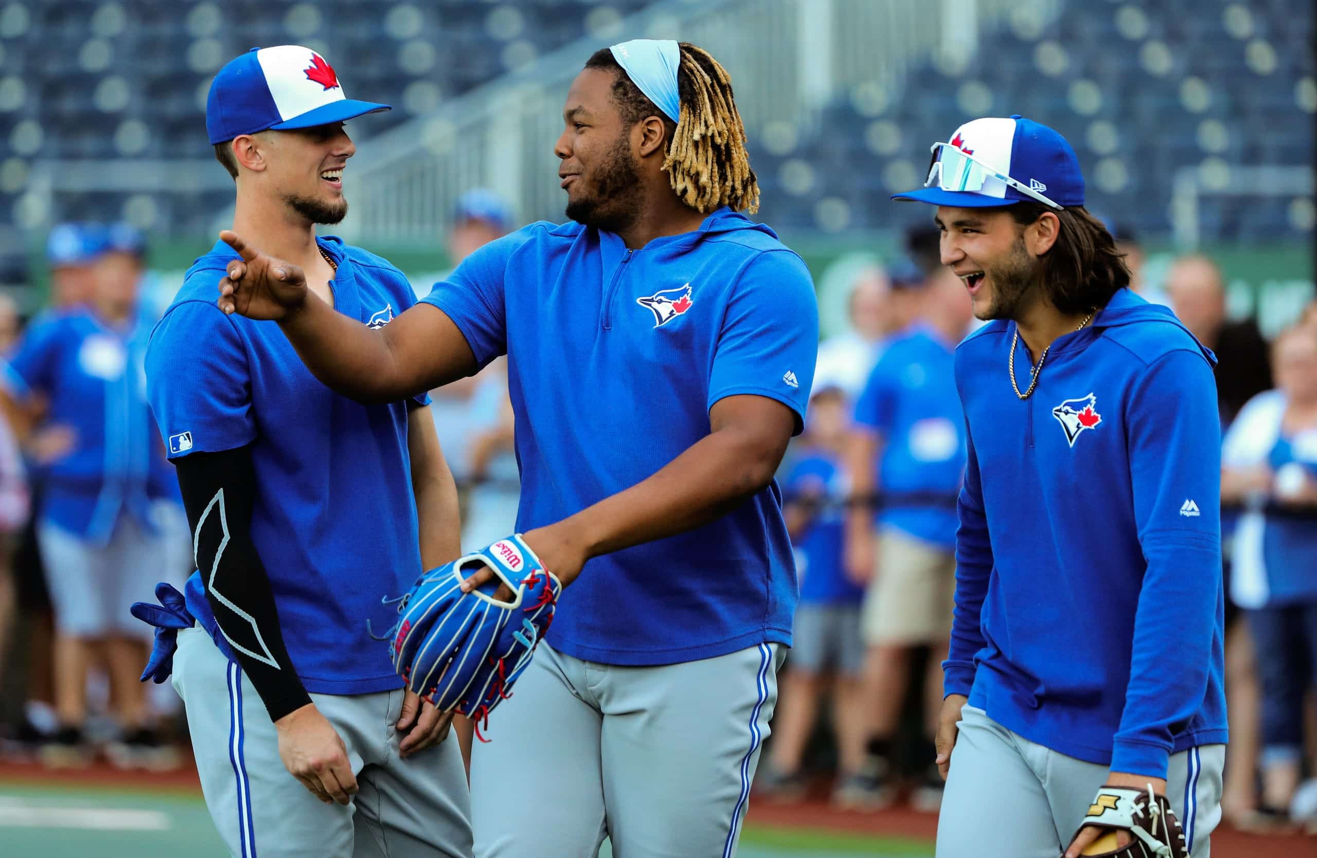Vladimir Guerrero Jr, Cavan Biggio and Bo Bichette