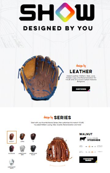 Custom Nokona catcher's mitt