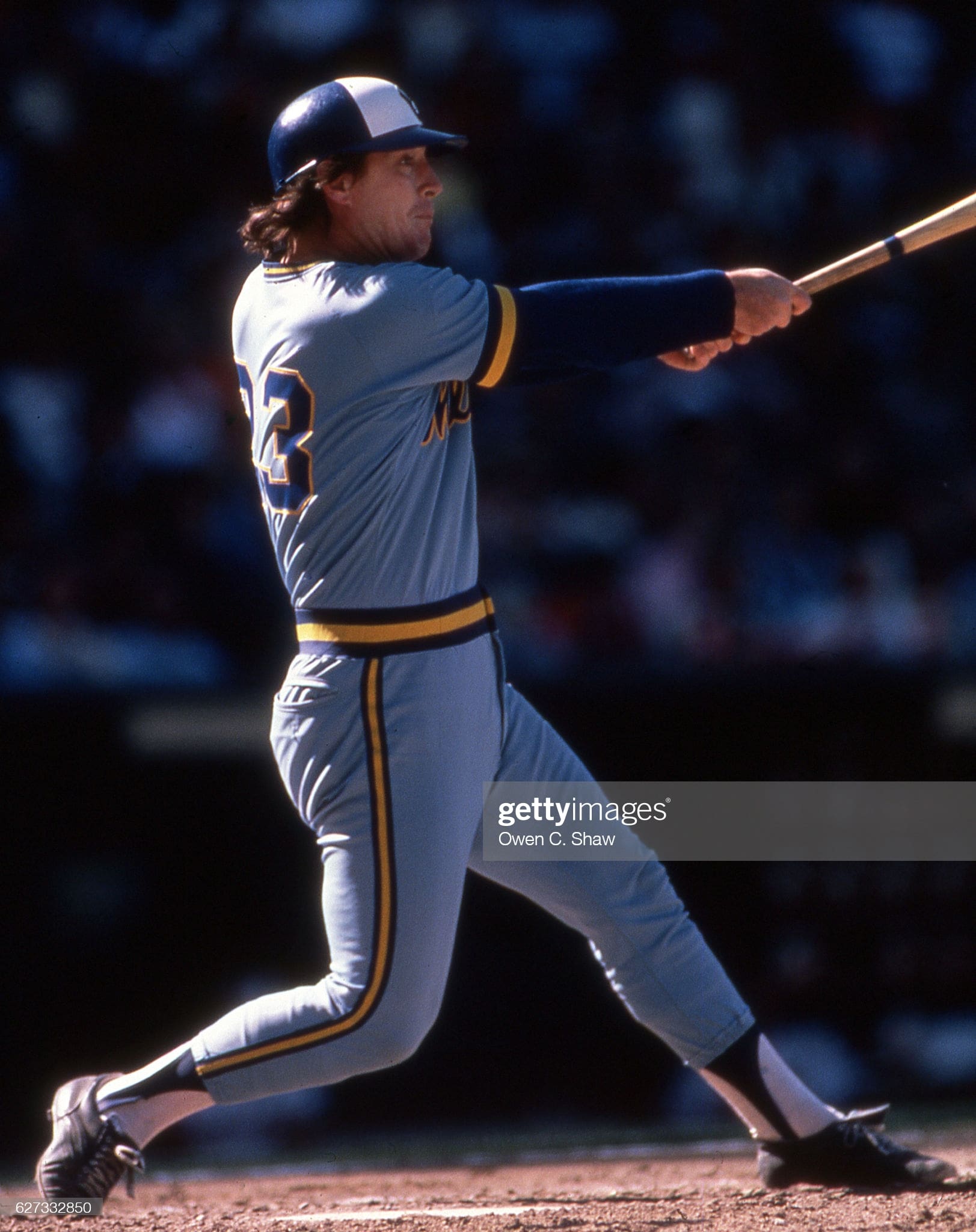 Ted Simmons hitting for the Brewers in 1983