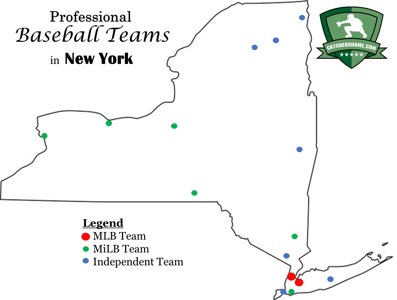 map of baseball teams in new york