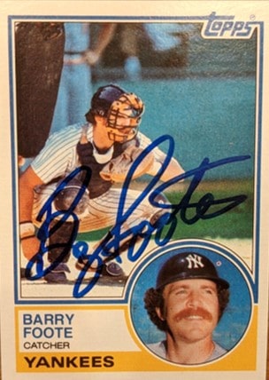 Barry Foote signed 1983 Topps