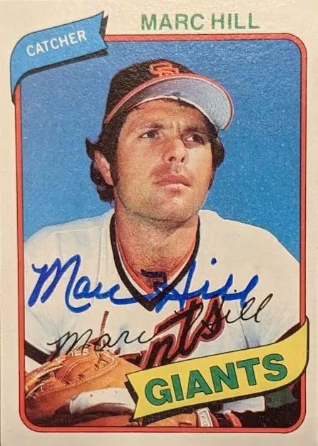 1980 topps signed Marc Hill card