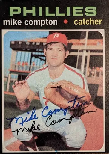 mike compton signed 1971 topps