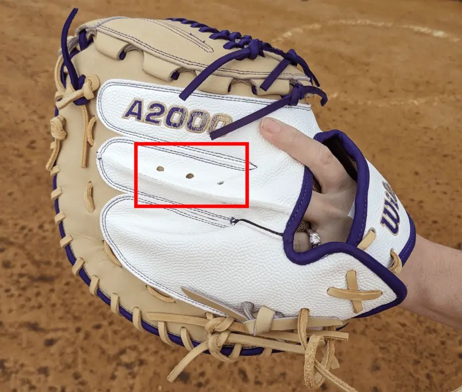 ventilation for catchers mitt
