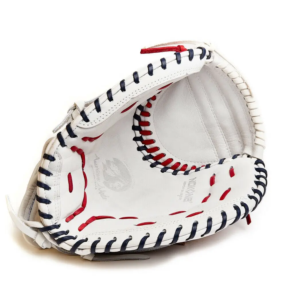 nokona catchers mitts white for softball