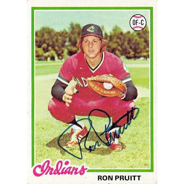 1978 topps ron pruitt signed